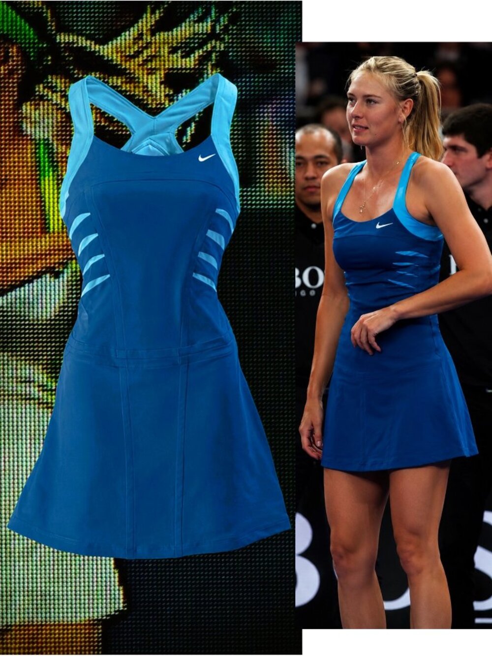 Nwt Nike Maria Sharapova Blue Tennis Dress w/ Bra M Medium